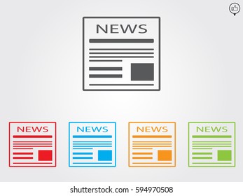 newspaper, icon, vector illustration eps10