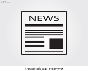 newspaper, icon, vector illustration eps10