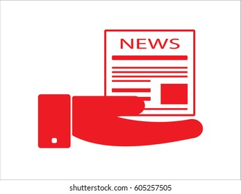 newspaper, icon, vector illustration eps10