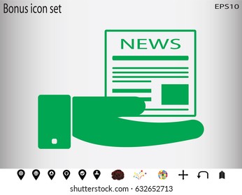 newspaper, icon, vector illustration eps10