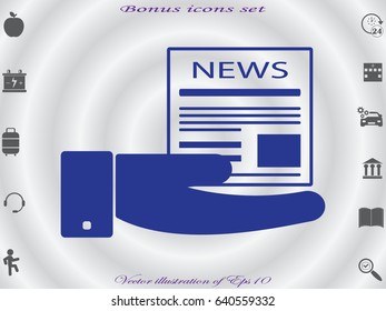 newspaper, icon, vector illustration eps10