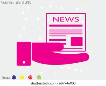newspaper, icon, vector illustration eps10