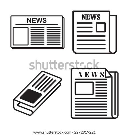 newspaper icon vector illustration logo  deisgn
