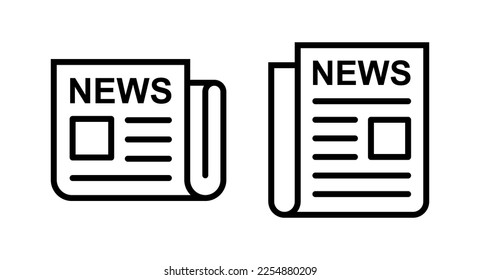 Newspaper icon vector illustration. news paper sign and symbolign