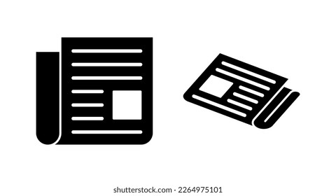 Newspaper icon vector illustration. news paper sign and symbolign