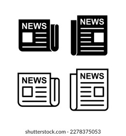 Newspaper icon vector illustration. news paper sign and symbolign