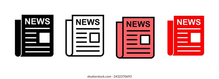 Newspaper icon vector illustration. news paper sign and symbolign