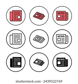 Newspaper icon vector illustration. news paper sign and symbolign
