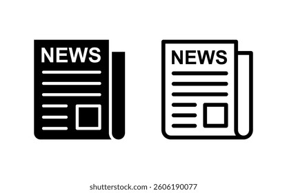 Newspaper icon vector illustration. news paper sign and symbolign