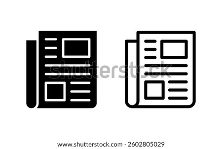 Newspaper icon vector illustration. news paper sign and symbolign