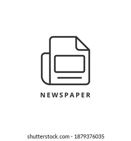 newspaper icon vector illustration. newspaper icon outline design.