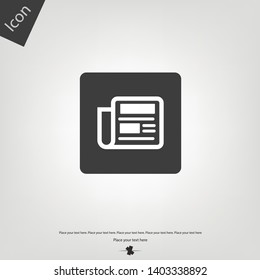 Newspaper icon. Vector illustration sign