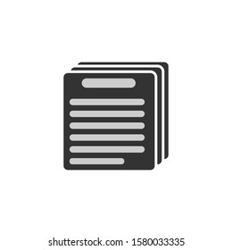 Newspaper icon vector illustration, symbol of news, logotype on white background.