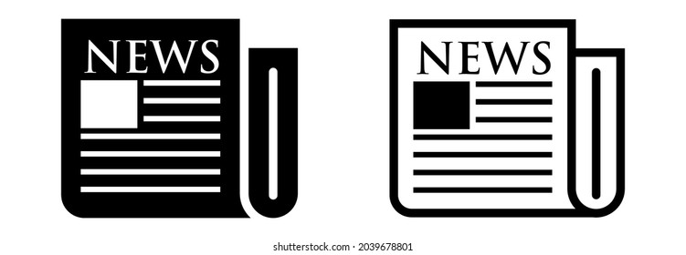 newspaper icon, newspaper vector illustrations