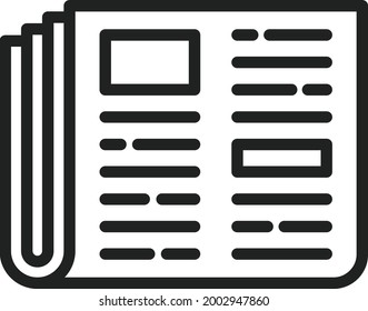 Imagen vectorial de icono del periódico. También se puede usar para Fitness físico. Adecuado para aplicaciones móviles, aplicaciones web y medios impresos.