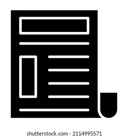 Newspaper icon vector image. Can also be used for web apps, mobile apps and print media.