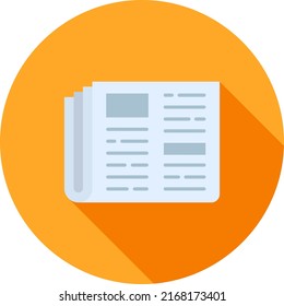 Imagen vectorial de icono del periódico. También se puede usar para Noticias y Multimedia. Adecuado para aplicaciones móviles, aplicaciones web y medios impresos.