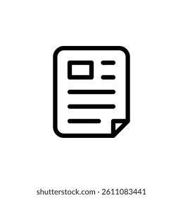 Newspaper icon vector image. Suitable for mobile apps, web apps and print media