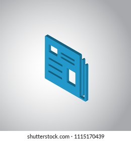 newspaper icon vector isolated on white background for your web and mobile app design, newspaper logo concept