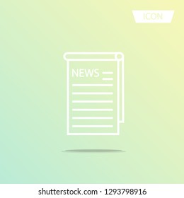 Newspaper icon vector isolated on white background.
