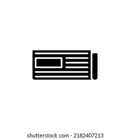 Newspaper icon vector, isolated on white background