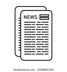 Newspaper icon Vector logo set flat