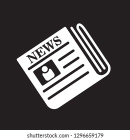 Newspaper icon vector logo template