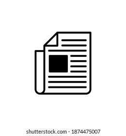 Newspaper icon vector. news paper vector sign