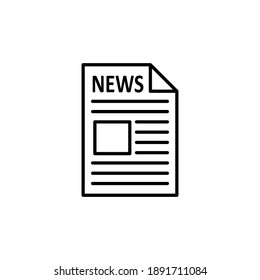 Newspaper icon vector. news paper vector sign