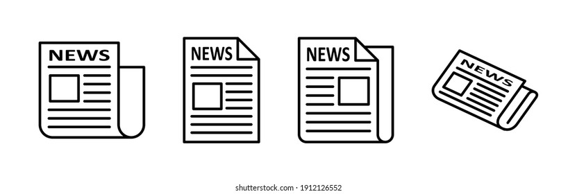 Newspaper icon vector. news paper vector sign