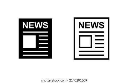 Newspaper icon vector. news paper sign and symbolign