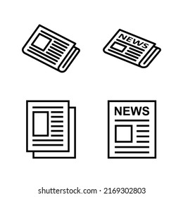 Newspaper icon vector. news paper sign and symbolign
