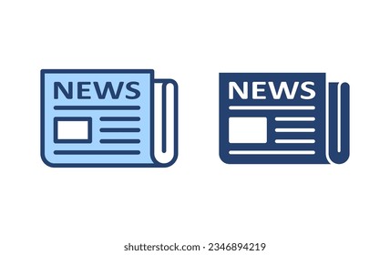 Newspaper icon vector. news paper sign and symbolign