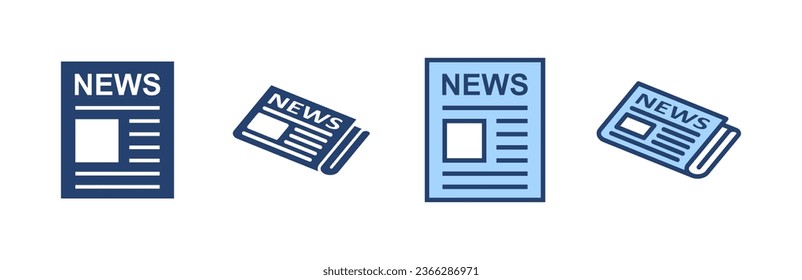 Newspaper icon vector. news paper sign and symbolign