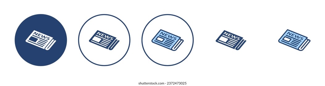 Newspaper icon vector. news paper sign and symbolign
