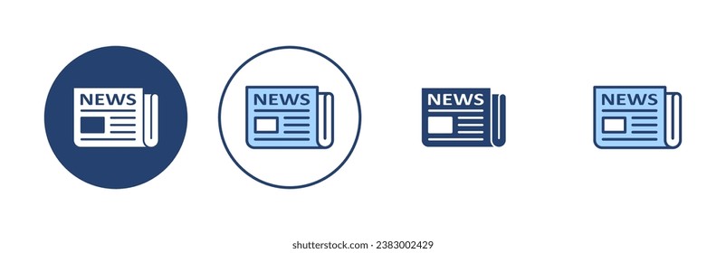 Newspaper icon vector. news paper sign and symbolign