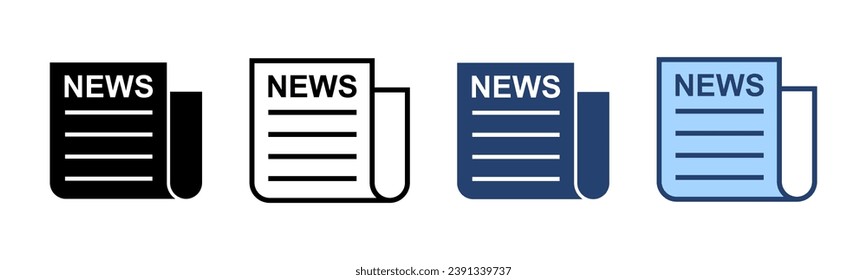 Newspaper icon vector. news paper sign and symbolign