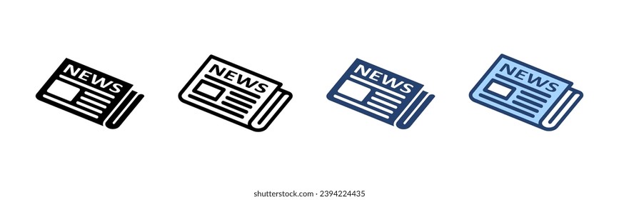 Newspaper icon vector. news paper sign and symbolign