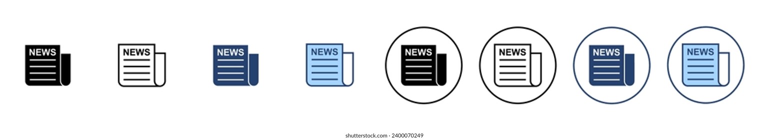 Newspaper icon vector. news paper sign and symbolign
