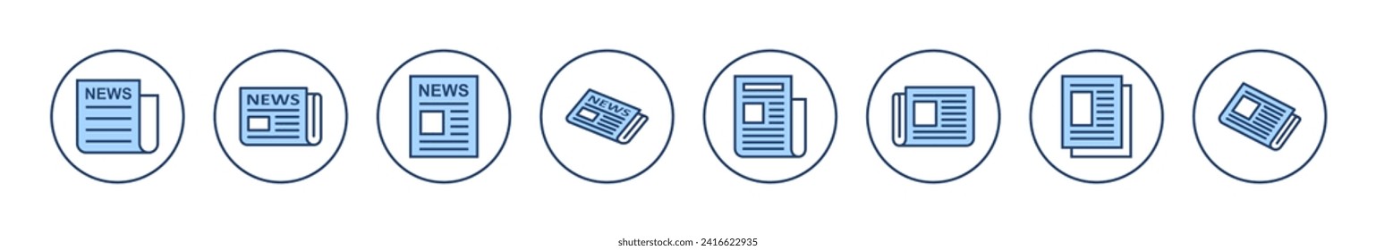 Newspaper icon vector. news paper sign and symbolign