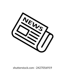 Newspaper icon vector. news paper vector sign