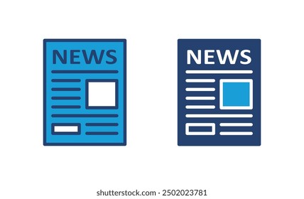 Newspaper icon vector. news paper vector sign