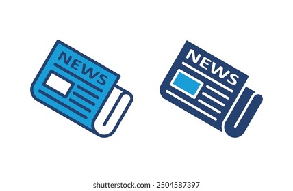 Vector de icono de periódico. cartel de Vector de papel de noticias