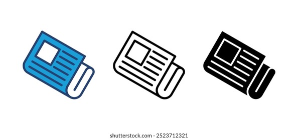 Newspaper icon vector. news paper vector sign