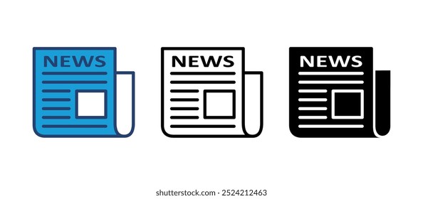 Newspaper icon vector. news paper vector sign