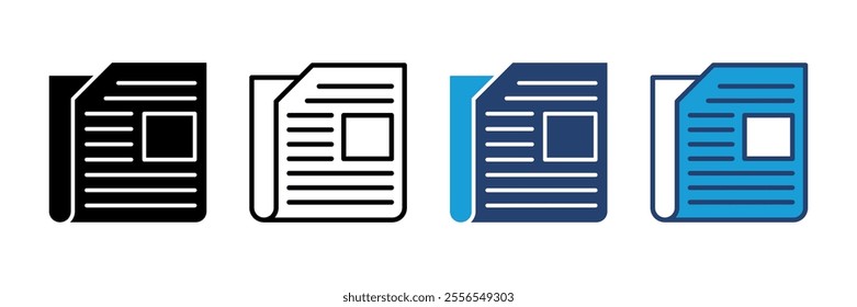 Newspaper icon vector. news paper vector sign