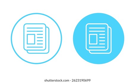 Newspaper icon vector. news paper sign and symbolign