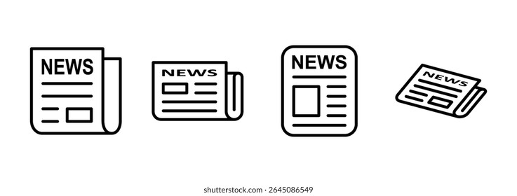 Newspaper icon vector. news paper sign and symbolign