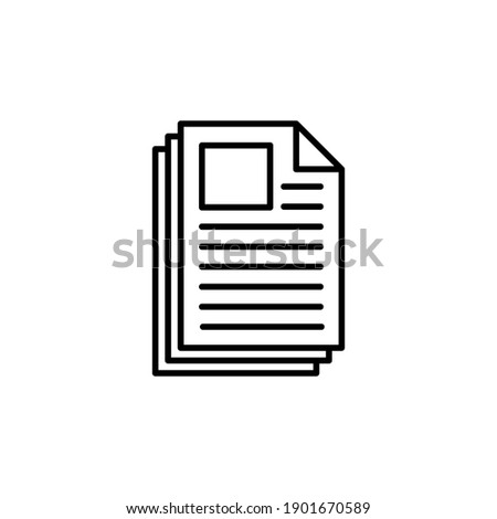 Newspaper icon vector. news paper vector sign