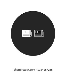 Newspaper icon vector. News sign